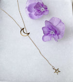 Crescent Moon & Star Pendant Necklace.