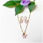 Sweet Butterfly Necklace & Earring Set